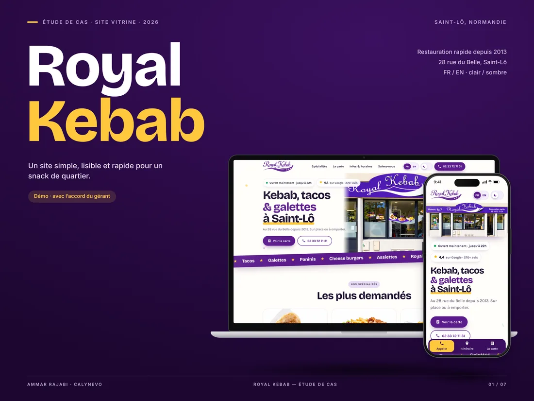 Démo Royal Kebab sur ordinateur et mobile